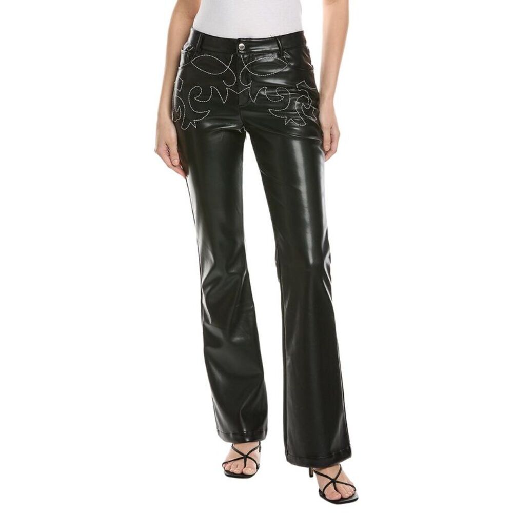 Weworewhat Womens  Low-Rise Western Pant, Black
